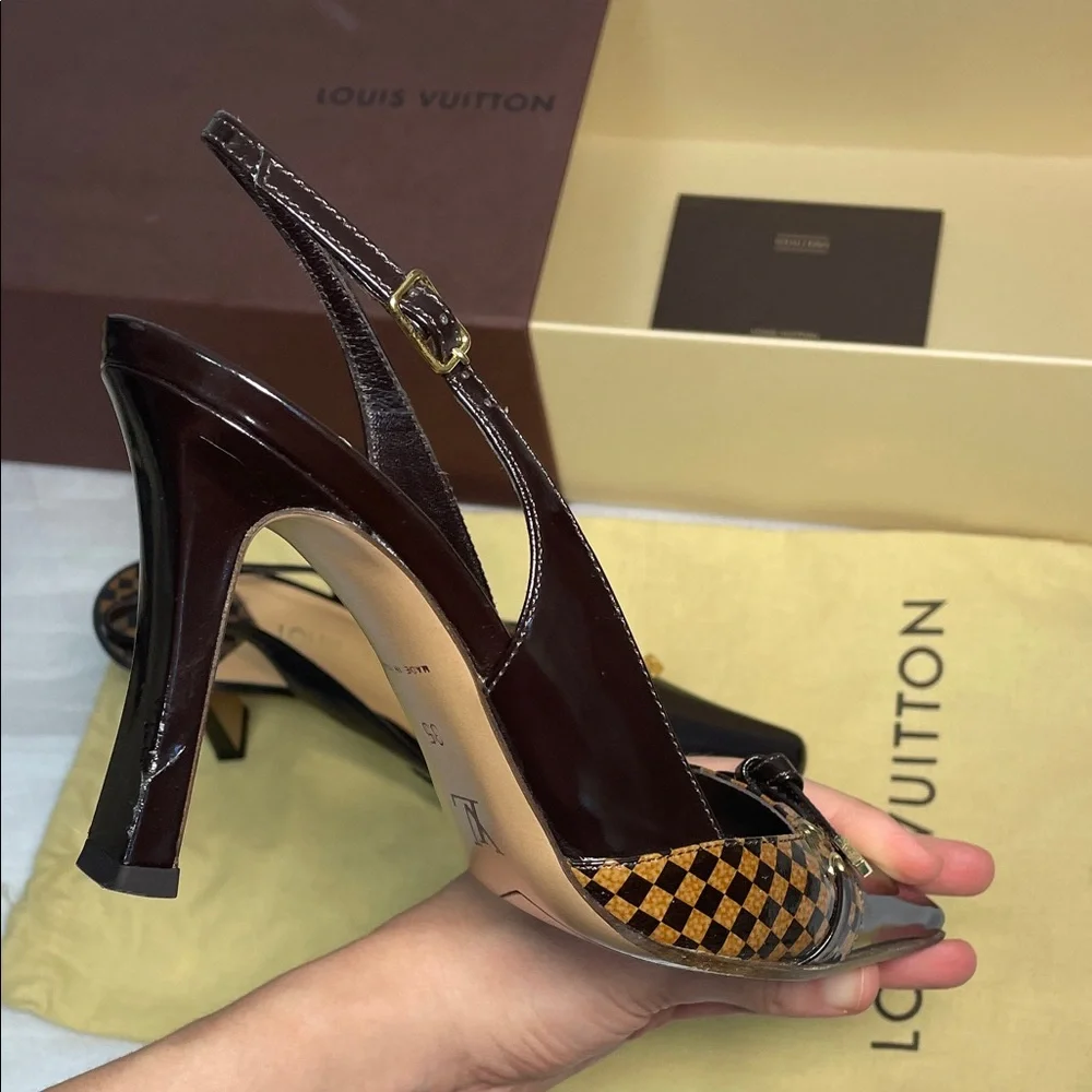 Louis Vuitton Black and Brown Heels